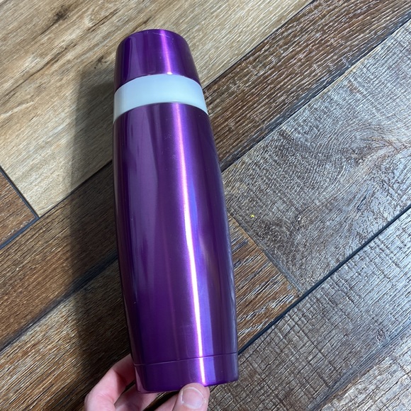 Starbucks 16 ounce Insulated Thermos with Drinking Cup Metallic Purple 2006 - Picture 6 of 16